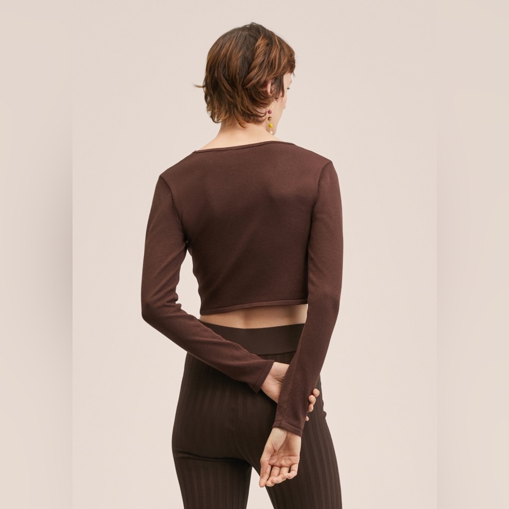 Mango Cropped Knit Top - Picture 5 of 8